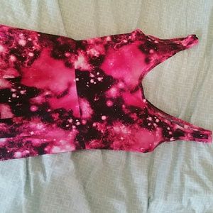See You Monday pink galaxy dress